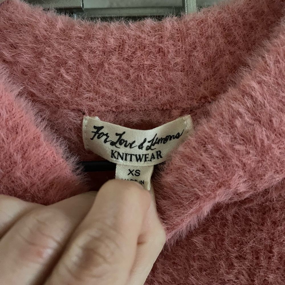 For Love and Lemons Whitey Rose Faux Mohair Sweater XS - Picture 7 of 7